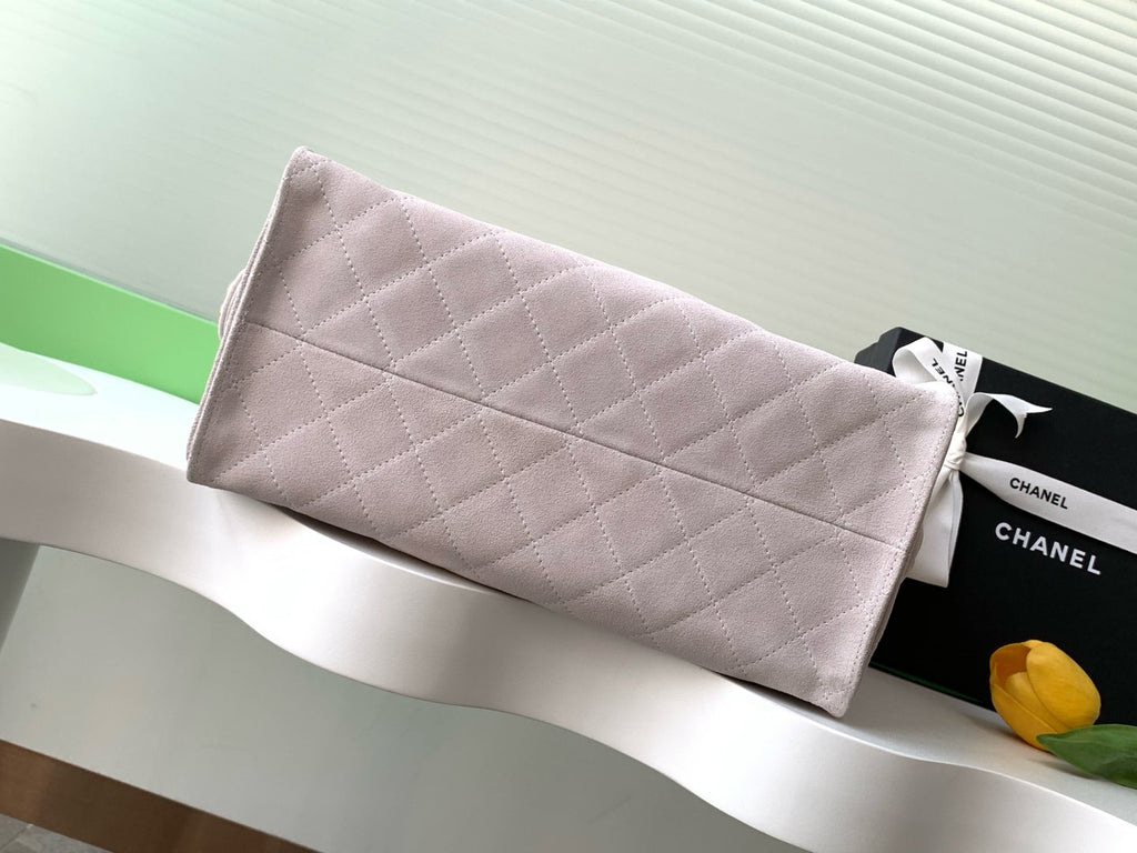 Quilted Suede Bucket Bag