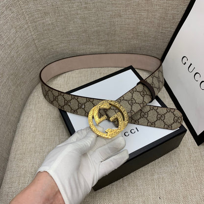 GG Supreme Canvas Belt with Gold-Tone