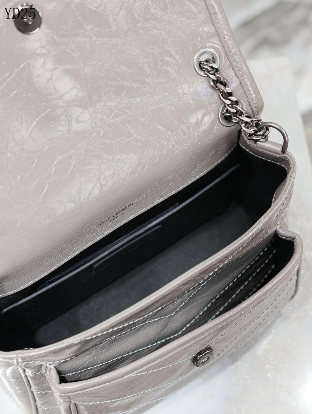 Niki Medium Patent Leather Shoulder Bag