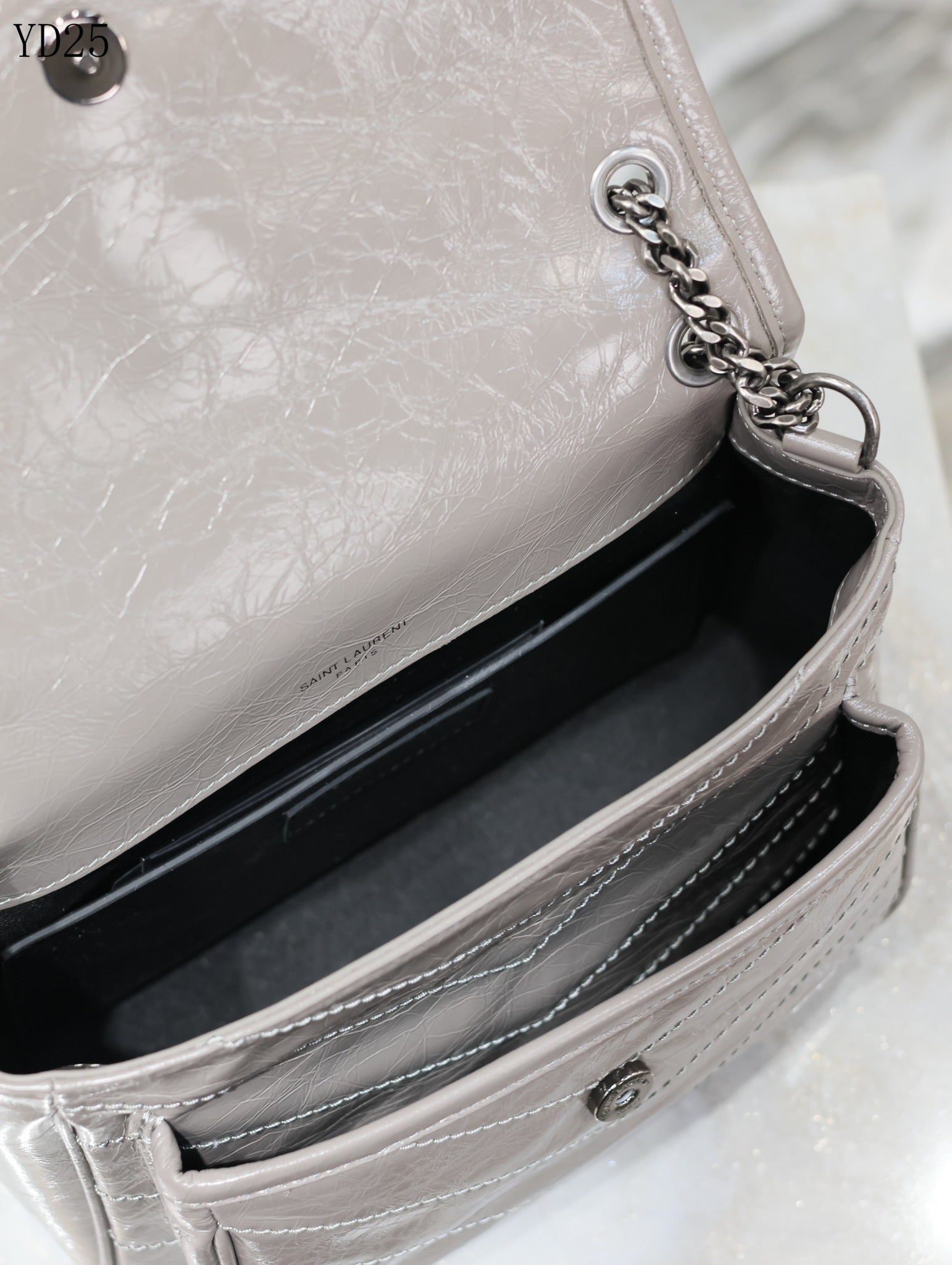 Niki Medium Patent Leather Shoulder Bag