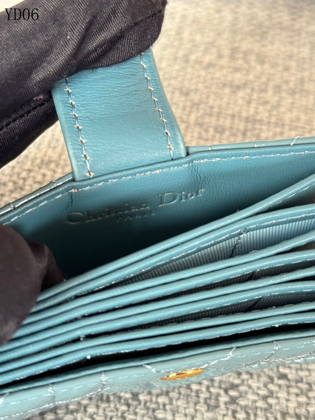 Quilted Leather Compact Wallet