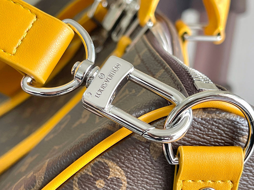 Keepall Bandoulière 50 – Monogram Canvas with Yellow Leather Trim
