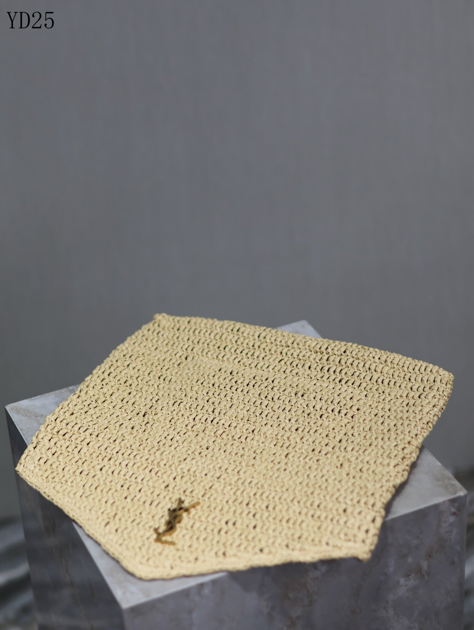Woven Raffia Envelope Clutch Bag