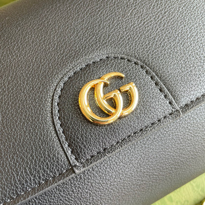 Bamboo Handle Leather Wallet with Chain