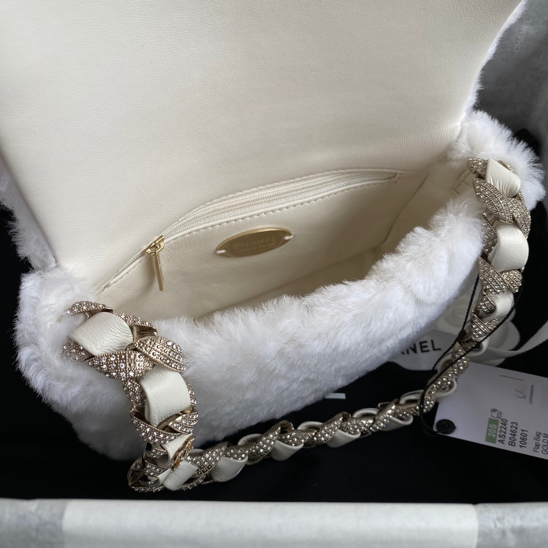 Shearling Flap Bag