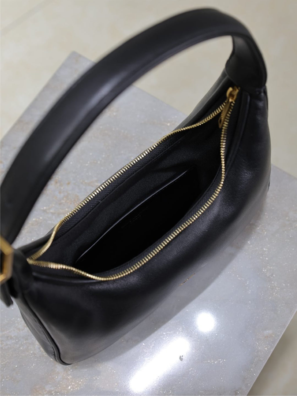 Black Leather Shoulder Bag