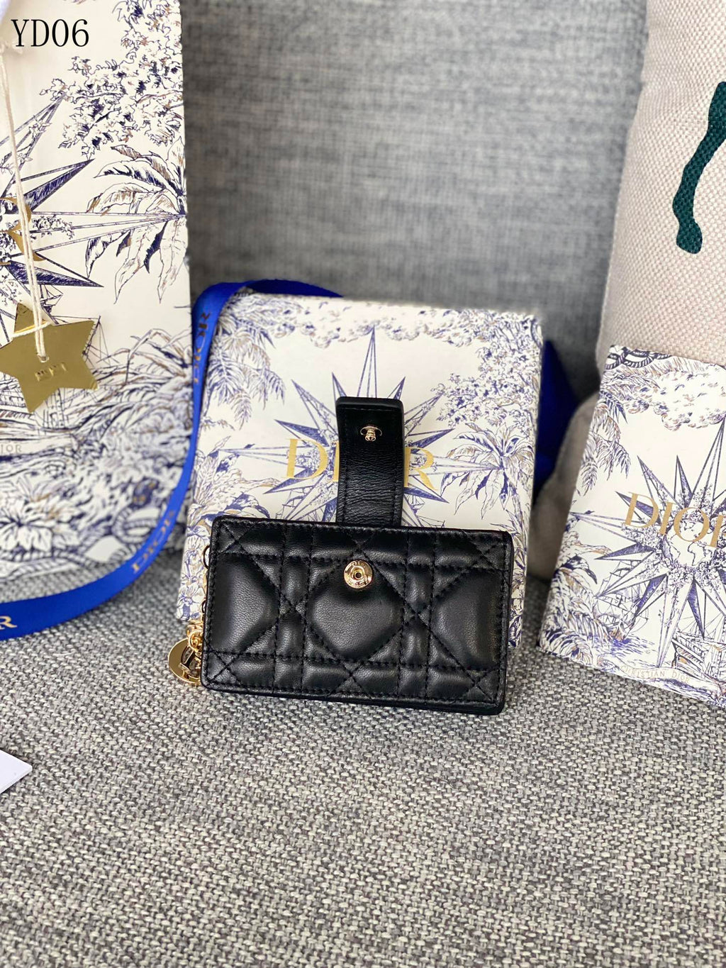 Quilted Leather Compact Wallet