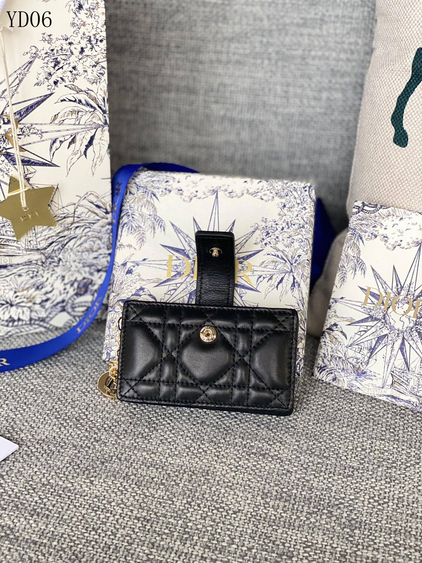 Quilted Leather Compact Wallet