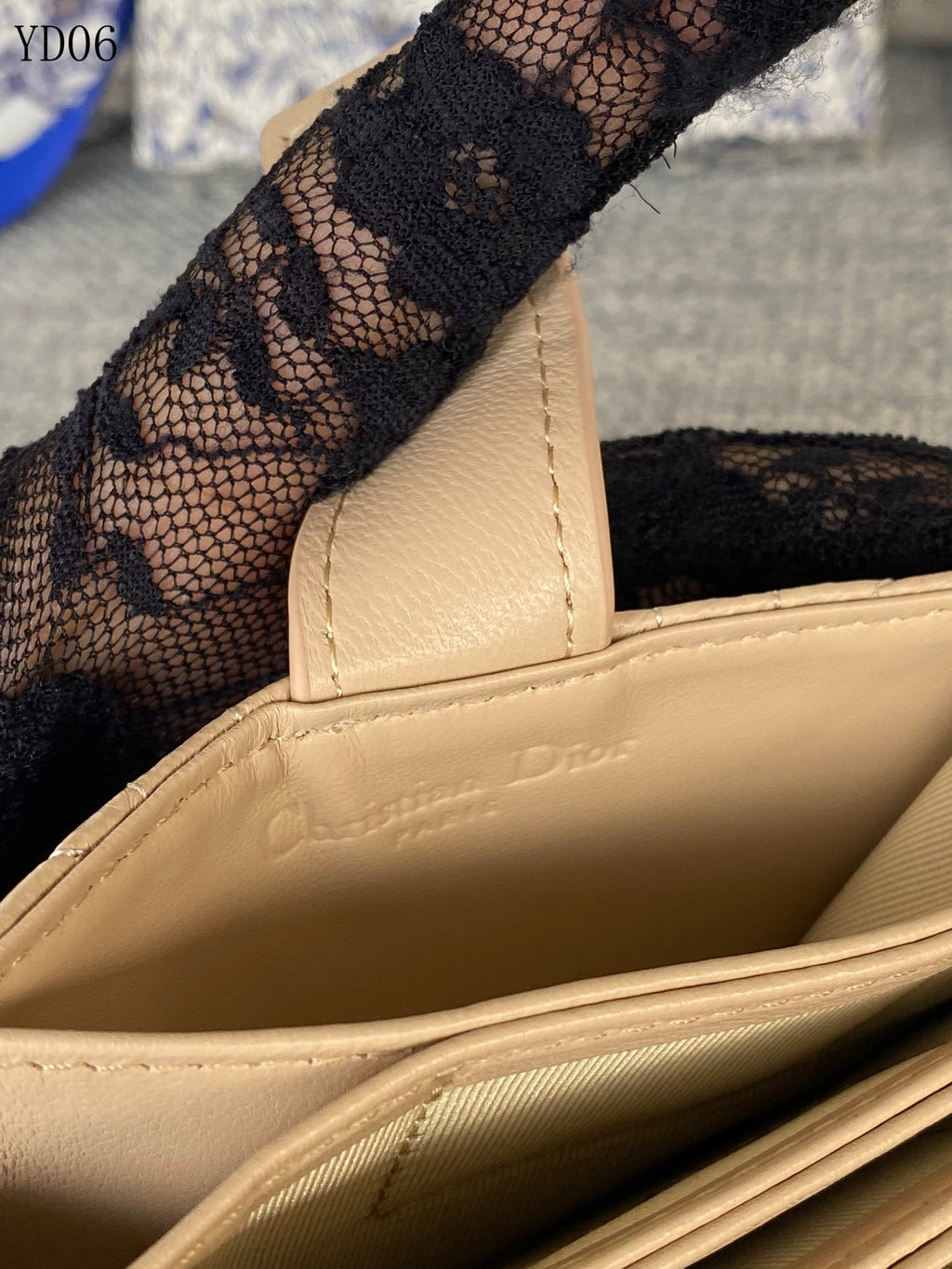 Quilted Leather Compact Wallet