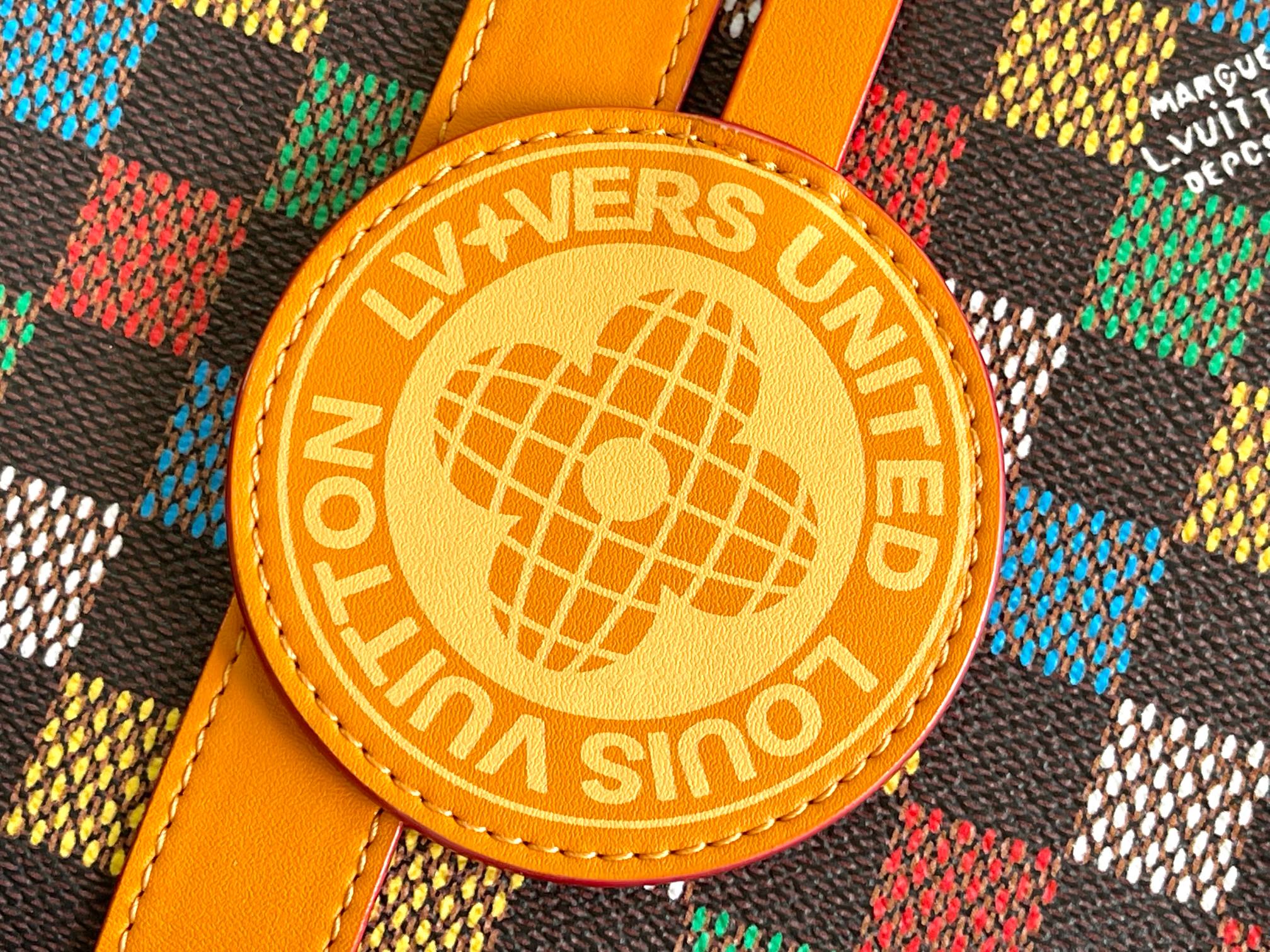 Keepall Bandoulière 50 – Multicolor Damier Canvas with Leather Trim