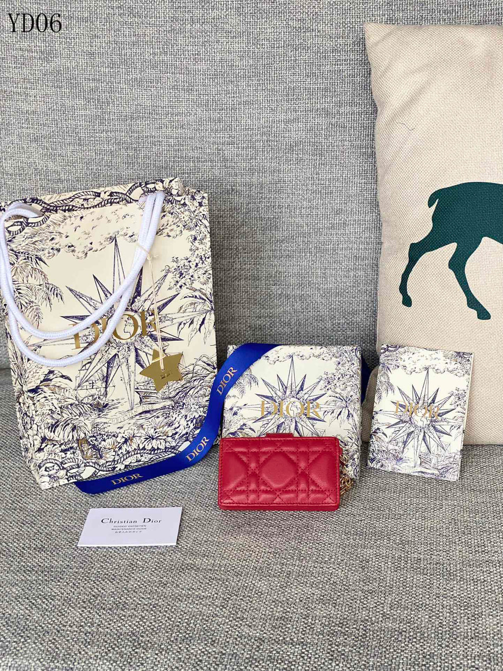 Quilted Leather Compact Wallet