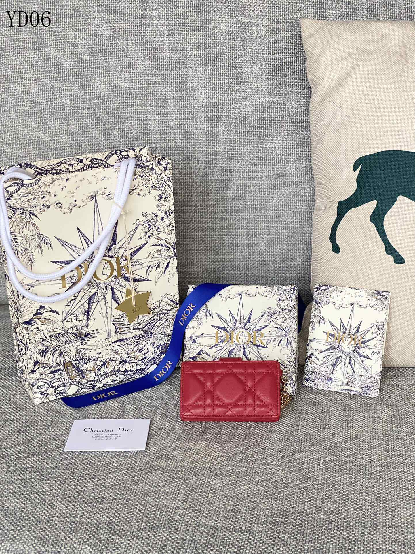 Quilted Leather Compact Wallet