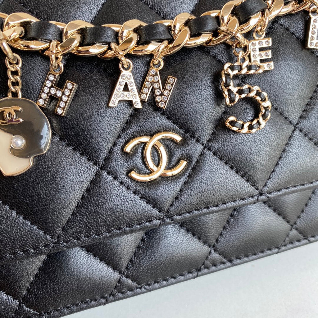 Quilted Coco Charm On Chain Flap Bag