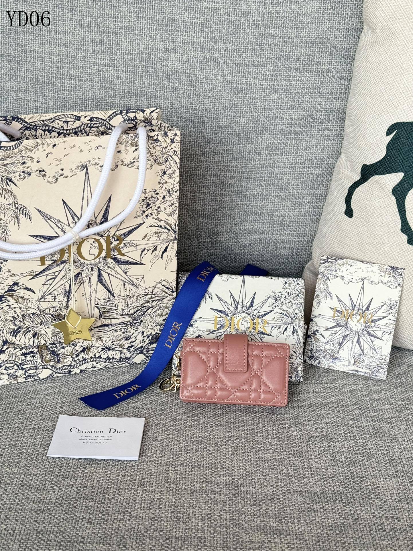 Quilted Leather Compact Wallet