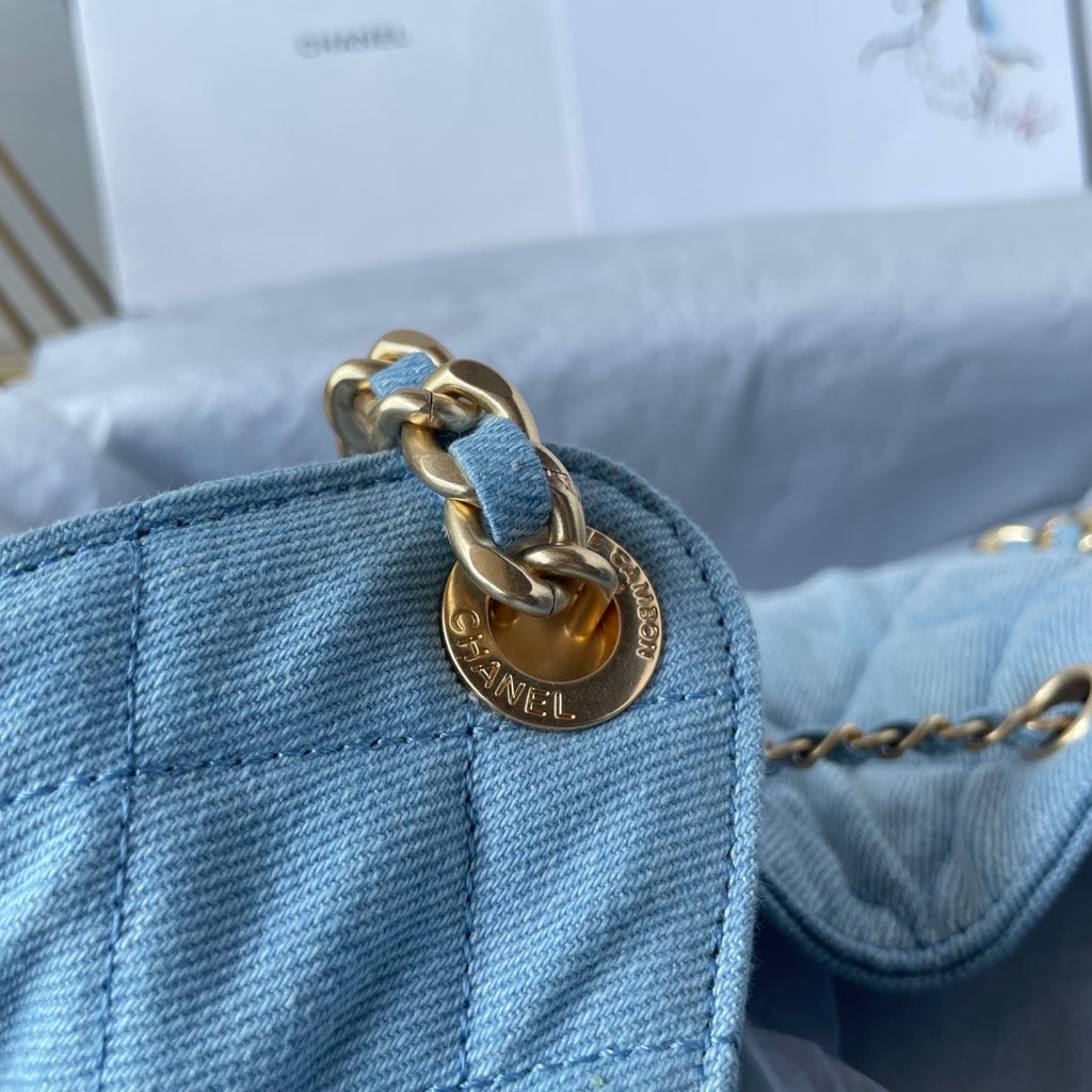 25 Medium Quilted Large Denim Bag