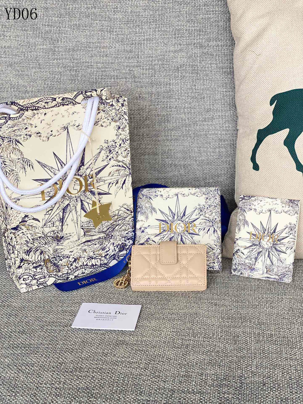 Quilted Leather Compact Wallet