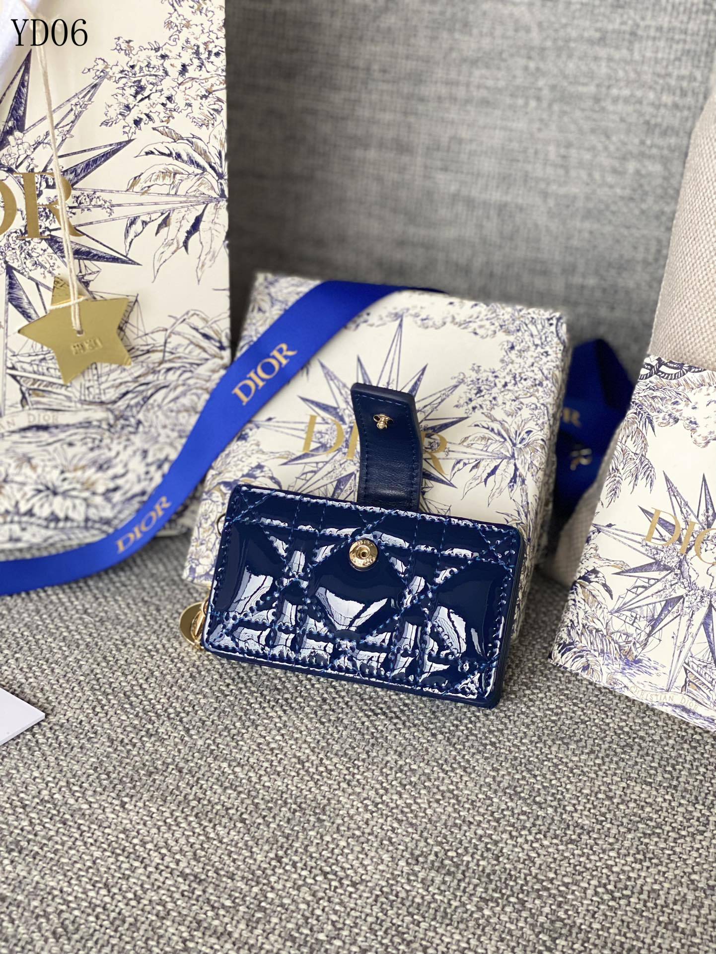 Quilted Leather Compact Wallet