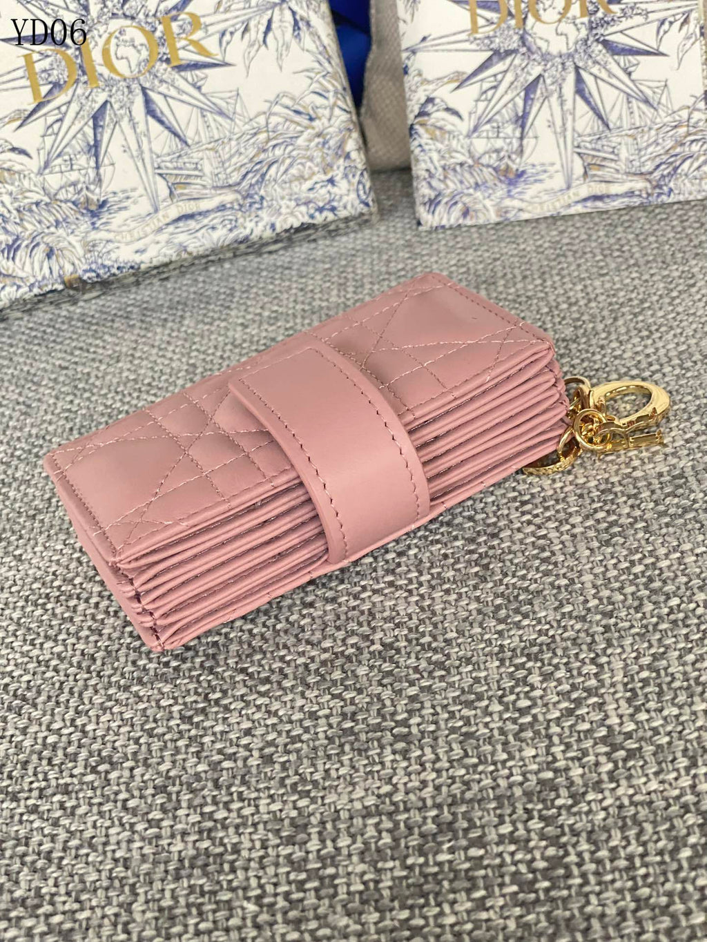 Quilted Leather Compact Wallet