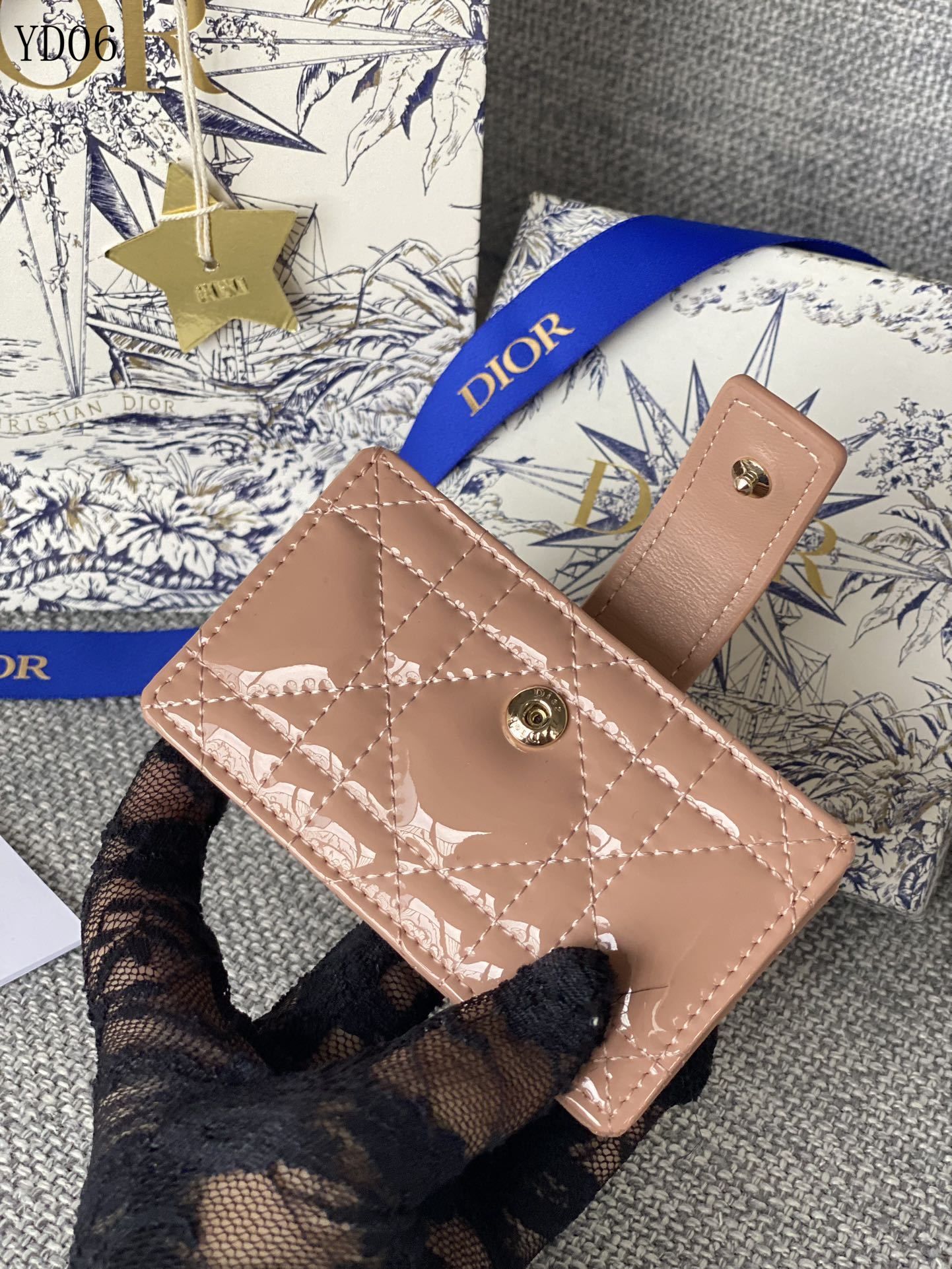 Quilted Leather Compact Wallet