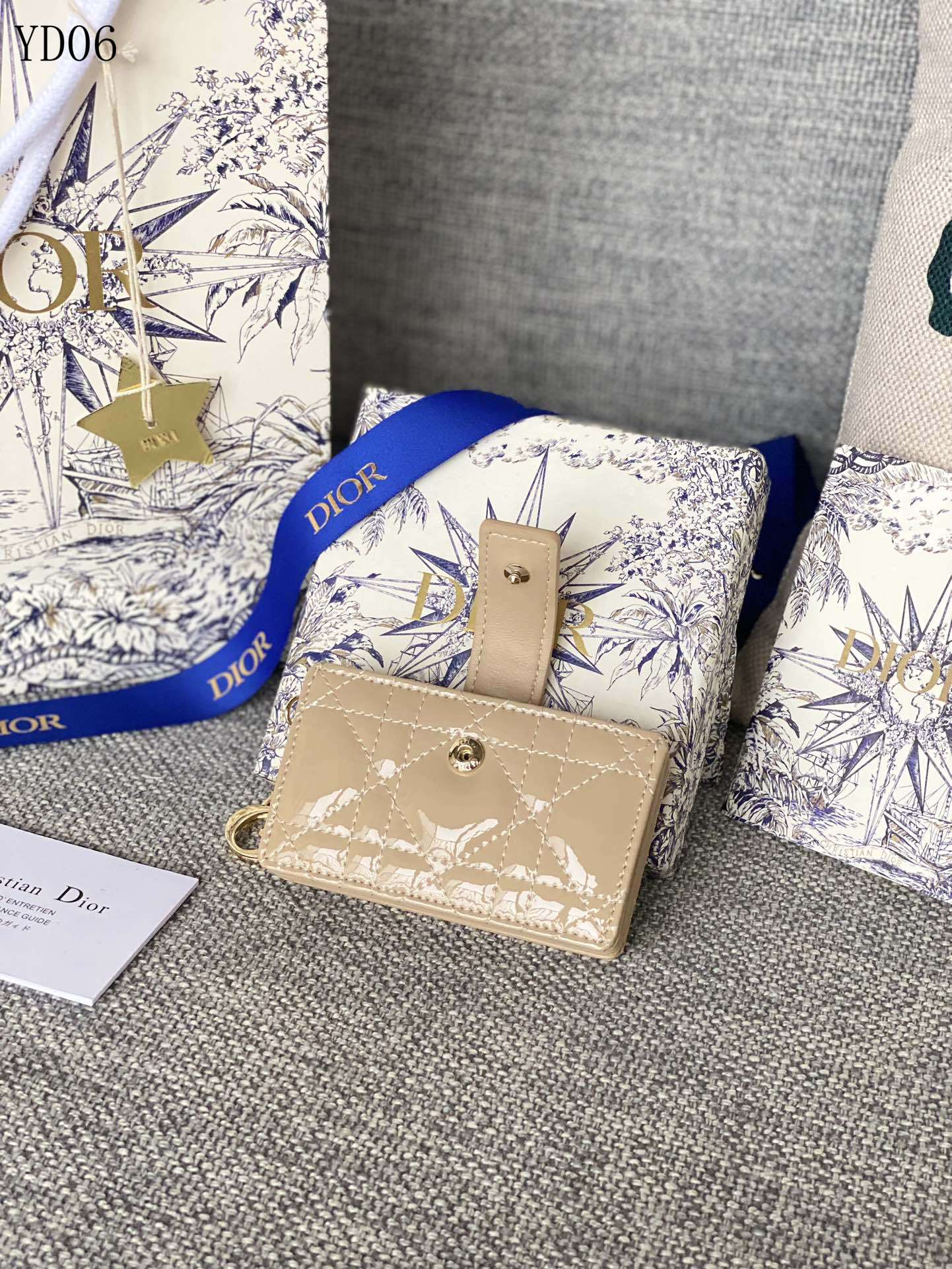 Quilted Leather Compact Wallet