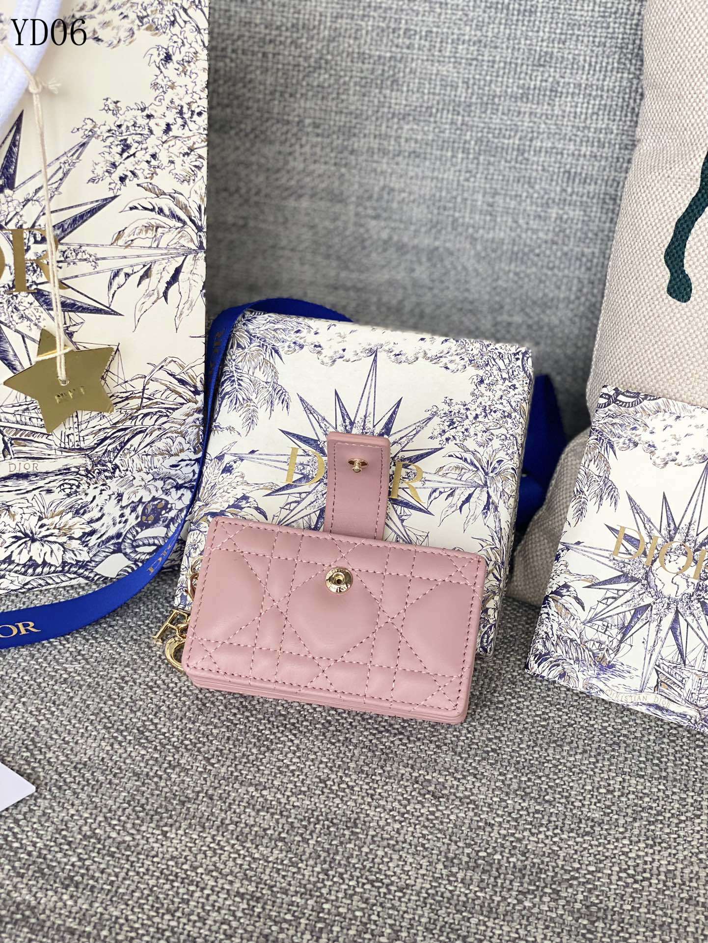 Quilted Leather Compact Wallet