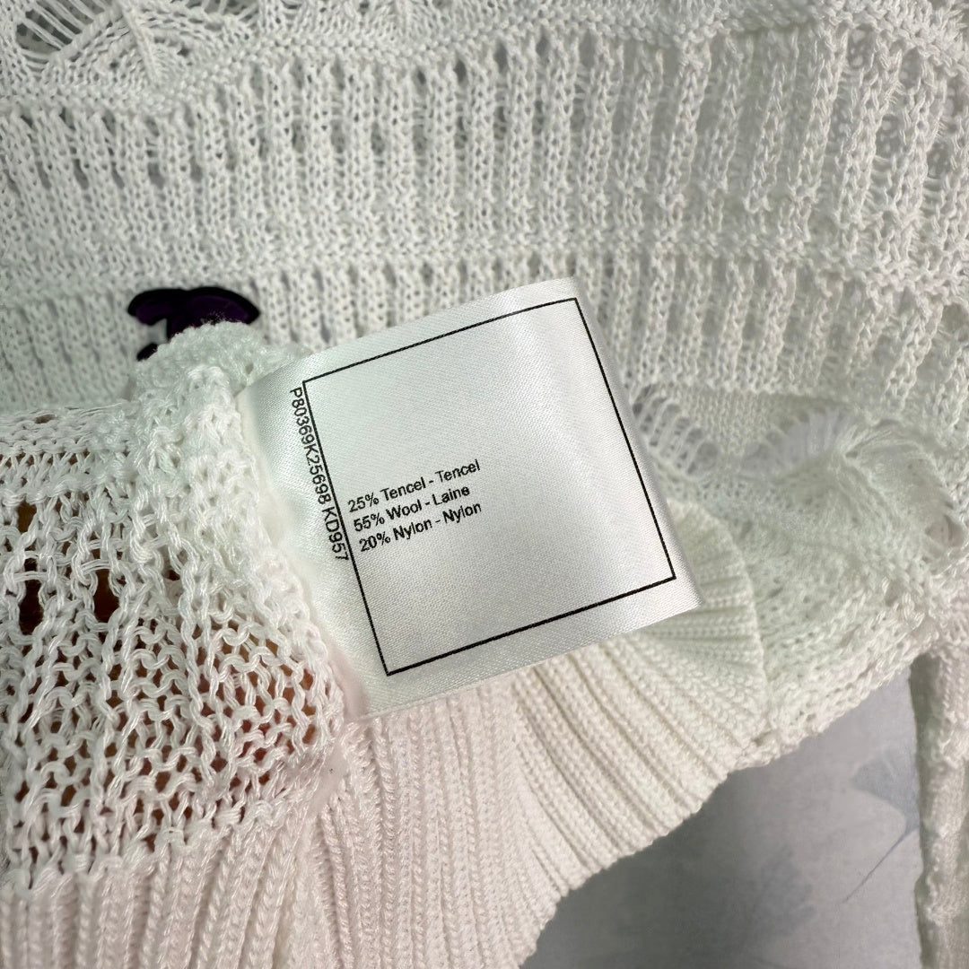 Openwork Textured Knit Sweater