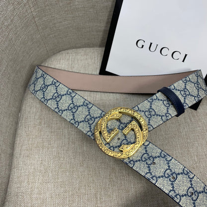 GG Supreme Canvas Belt with Gold-Tone