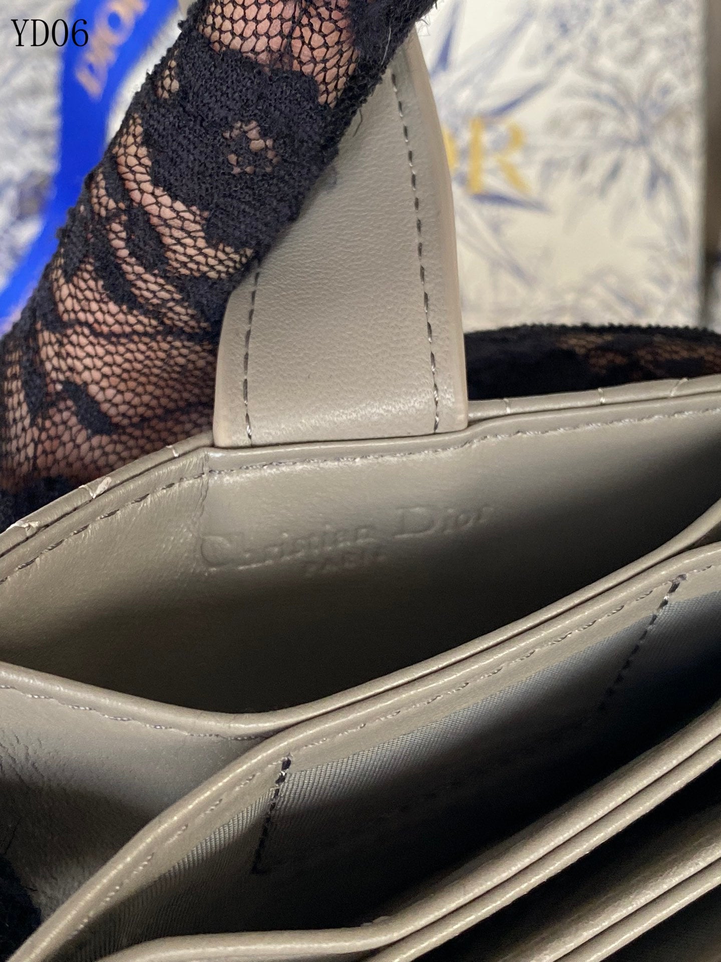 Quilted Leather Compact Wallet