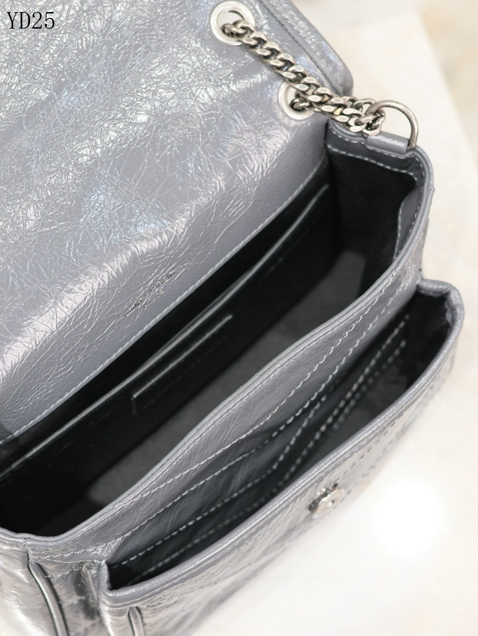 Niki Medium Patent Leather Shoulder Bag
