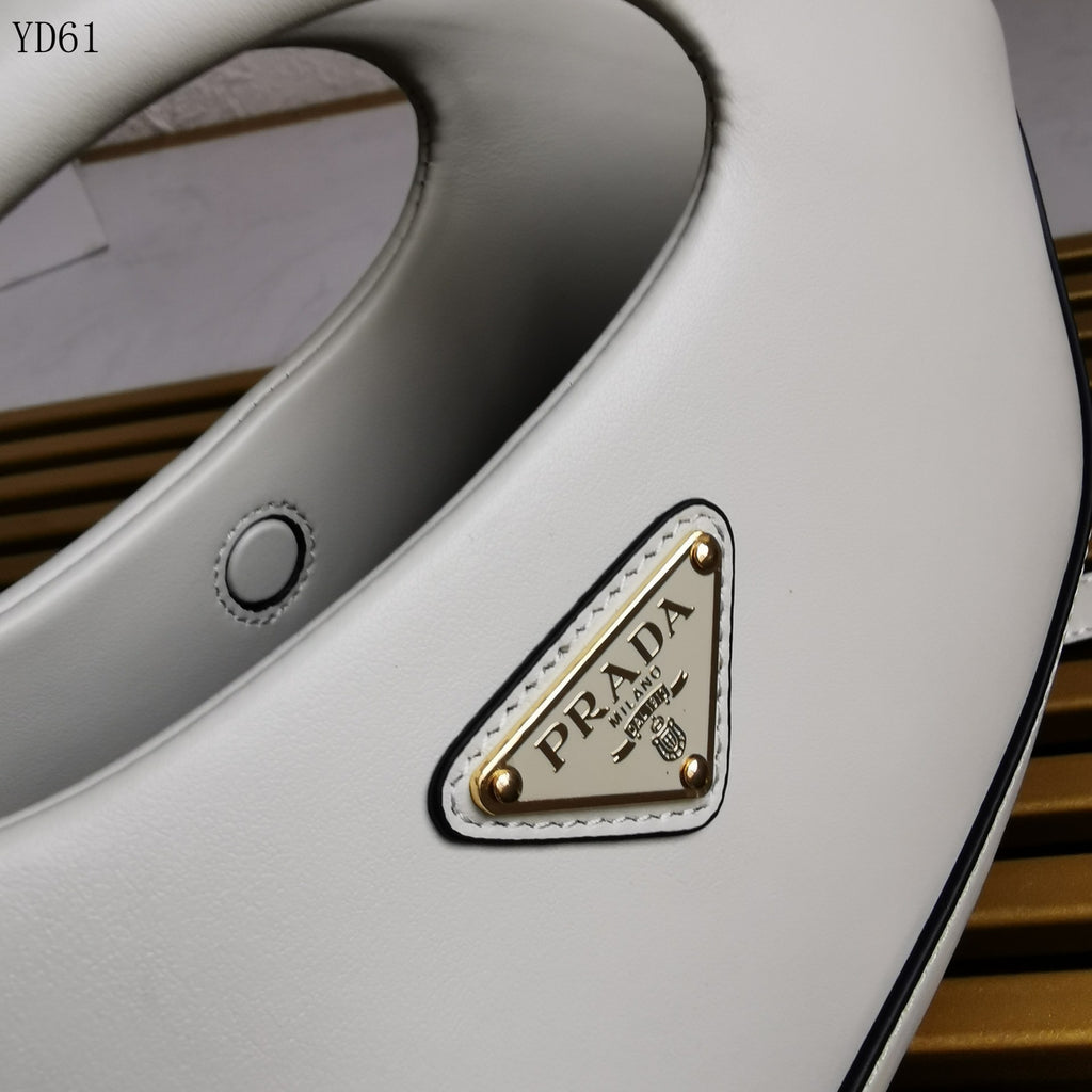 Triangle-Logo Leather Tote Bag