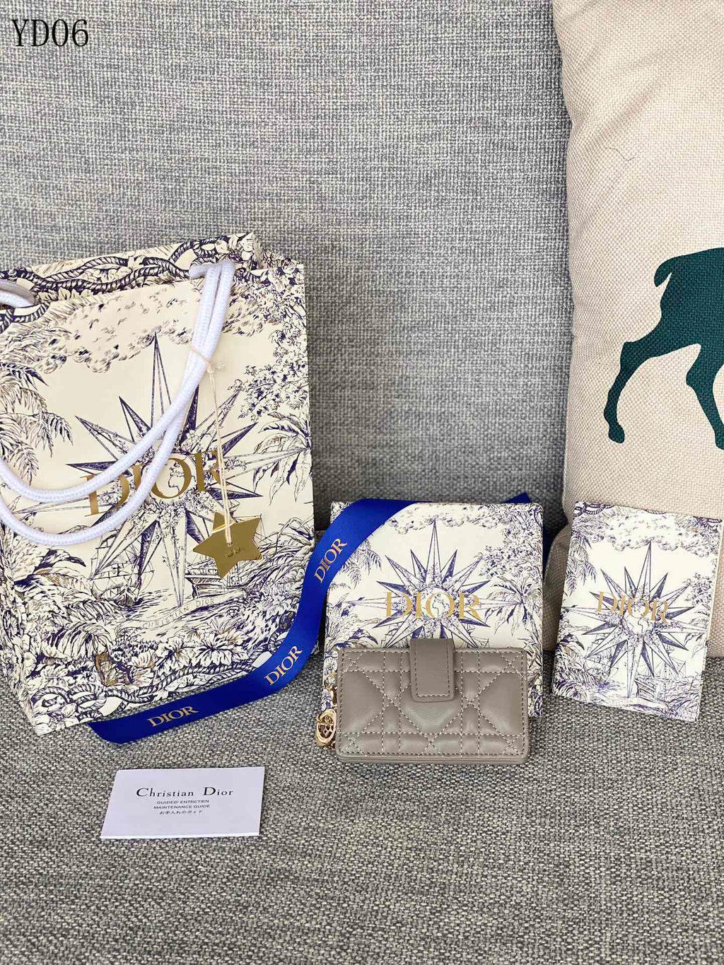 Quilted Leather Compact Wallet