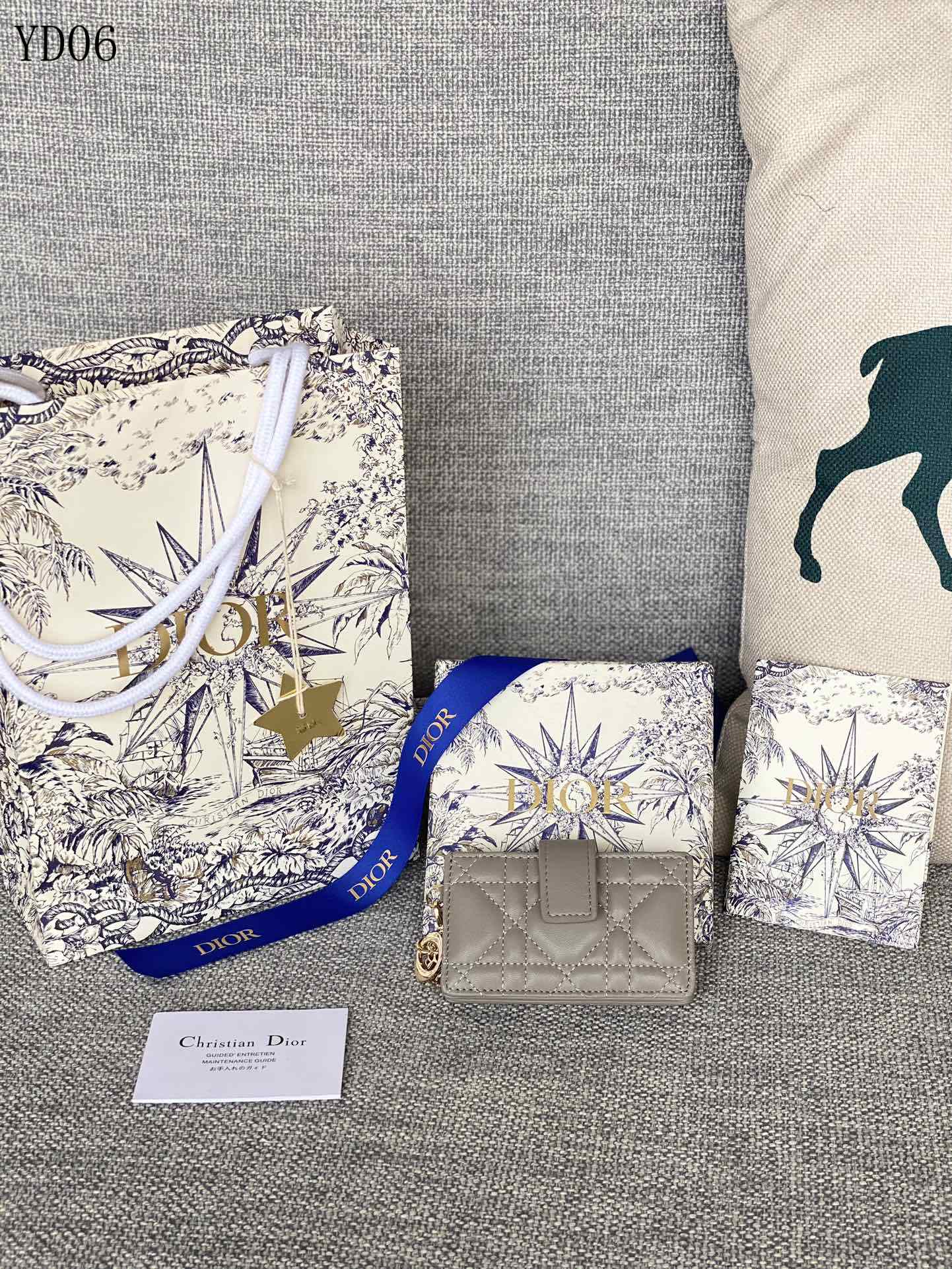 Quilted Leather Compact Wallet