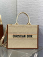 Canvas Tote Bag with Leather Trim