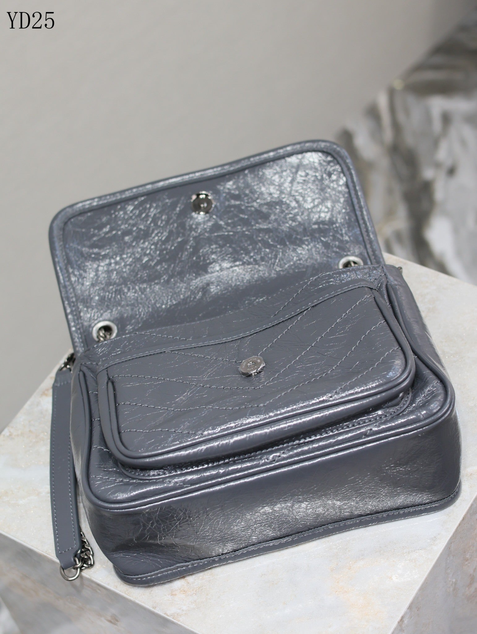 Niki Medium Patent Leather Shoulder Bag