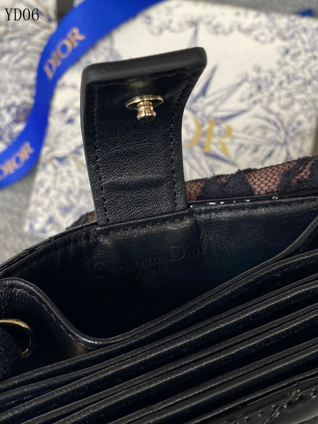 Quilted Leather Compact Wallet