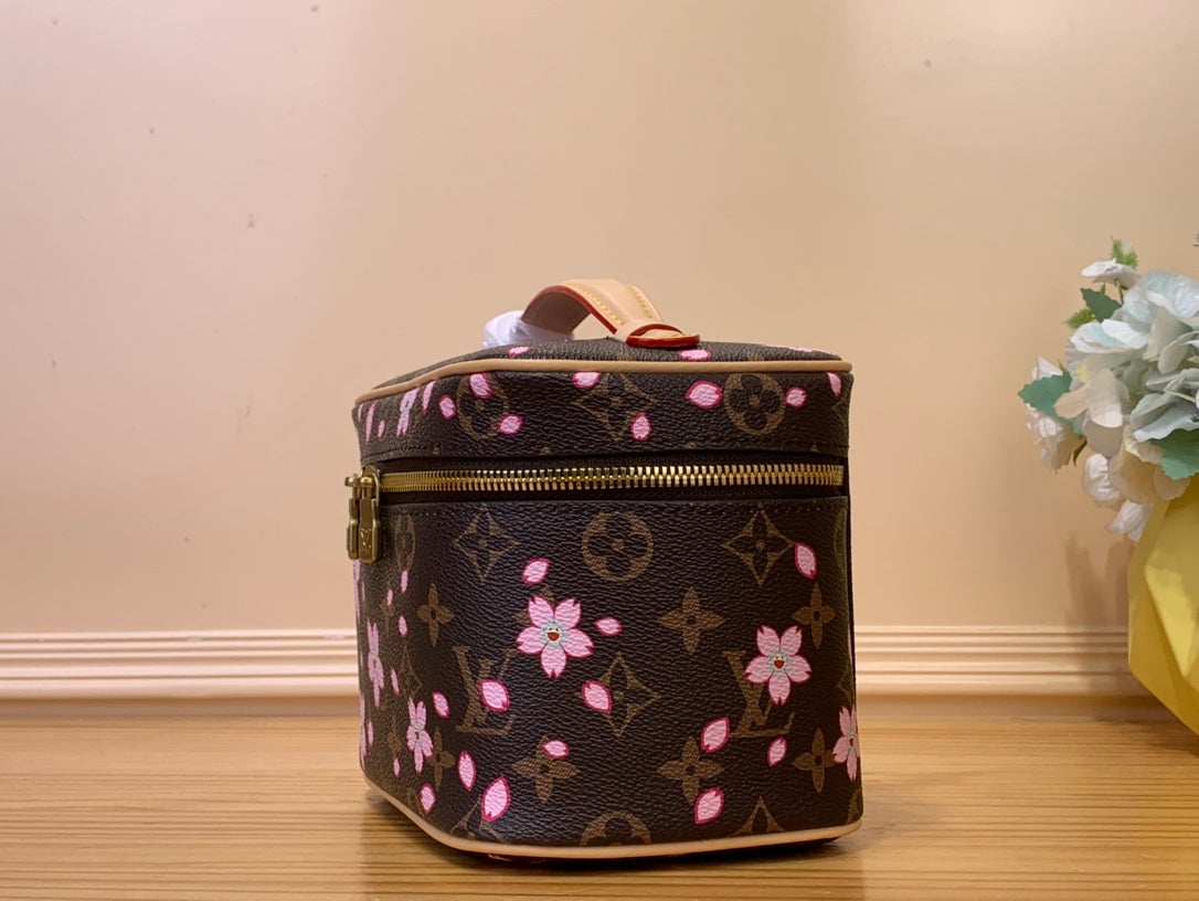 Nice Vanity Case - Cherry Blossom Monogram Bag