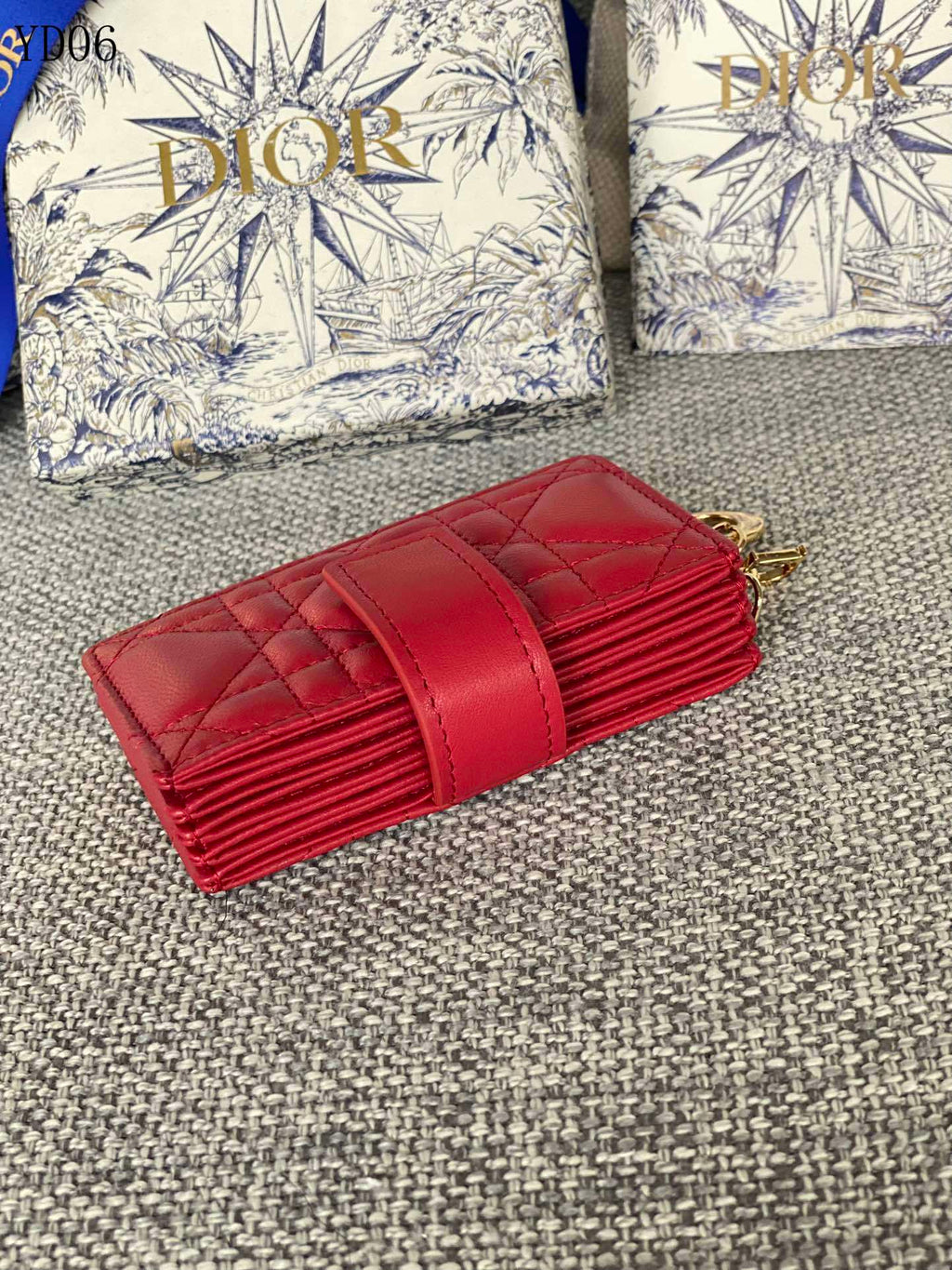 Quilted Leather Compact Wallet