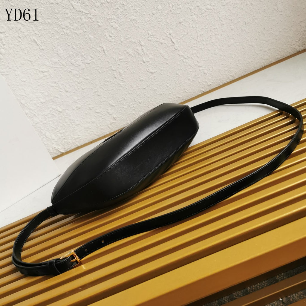 Triangle-Logo Leather Tote Bag