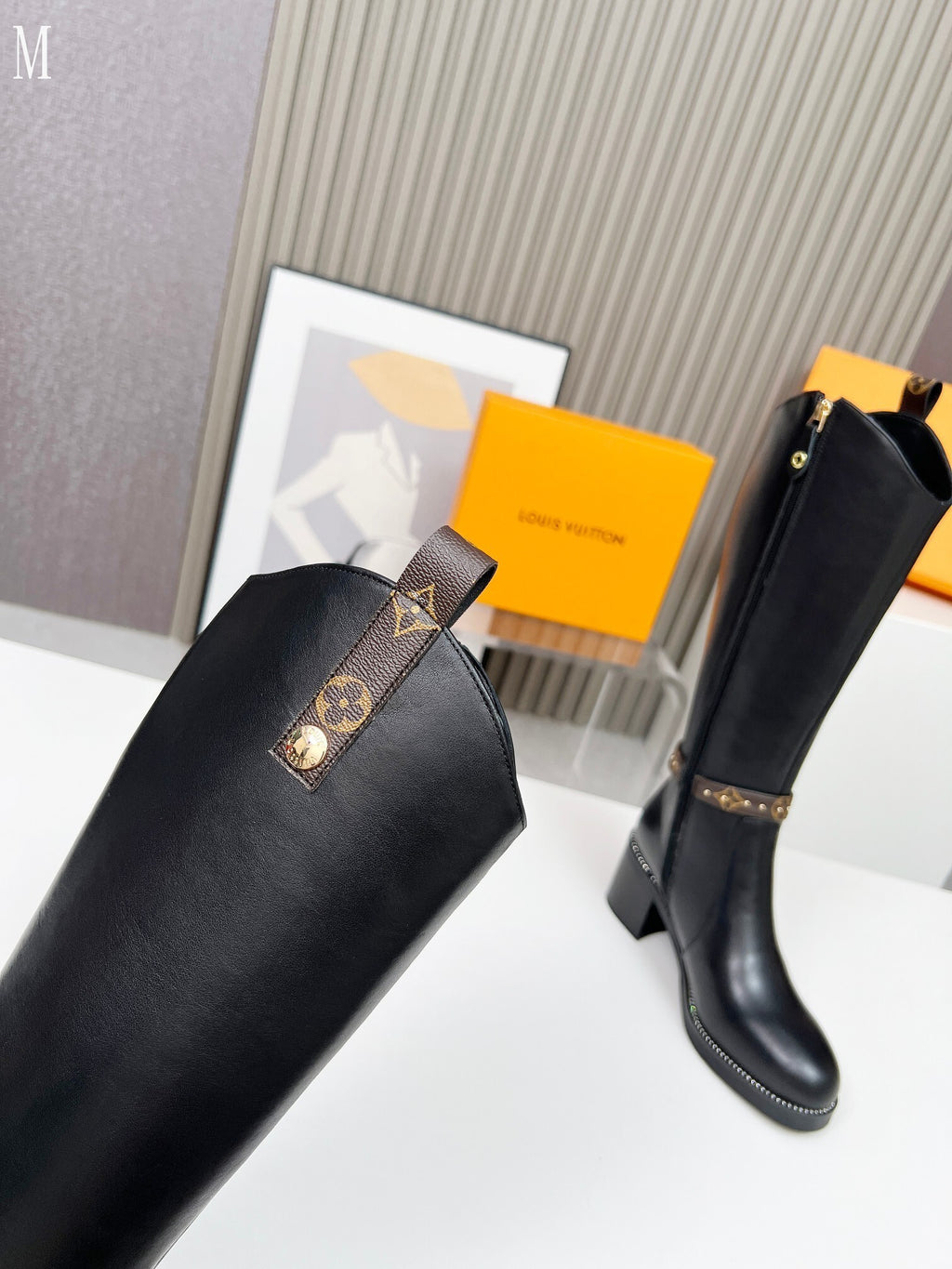 Black Knee-High Leather Boots