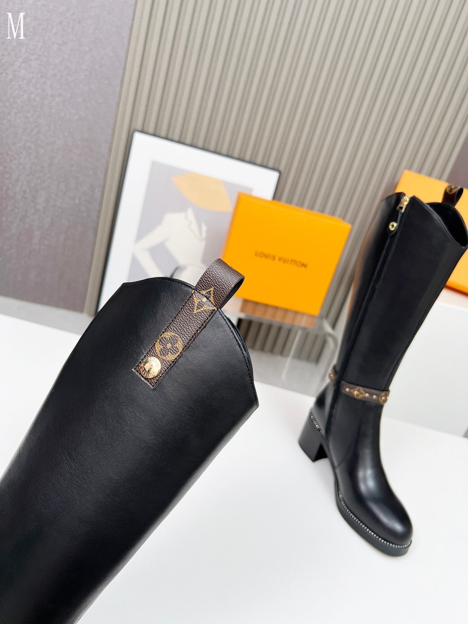 Black Knee-High Leather Boots