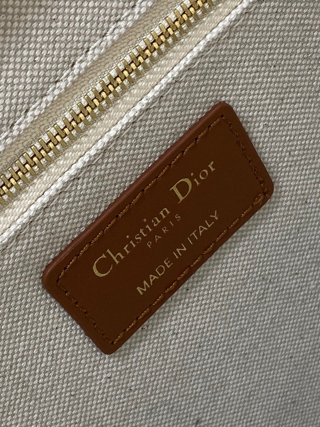 Canvas Tote Bag with Leather Trim