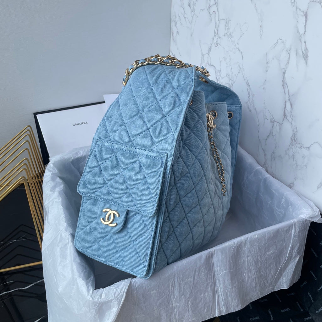 25 Medium Quilted Large Denim Bag