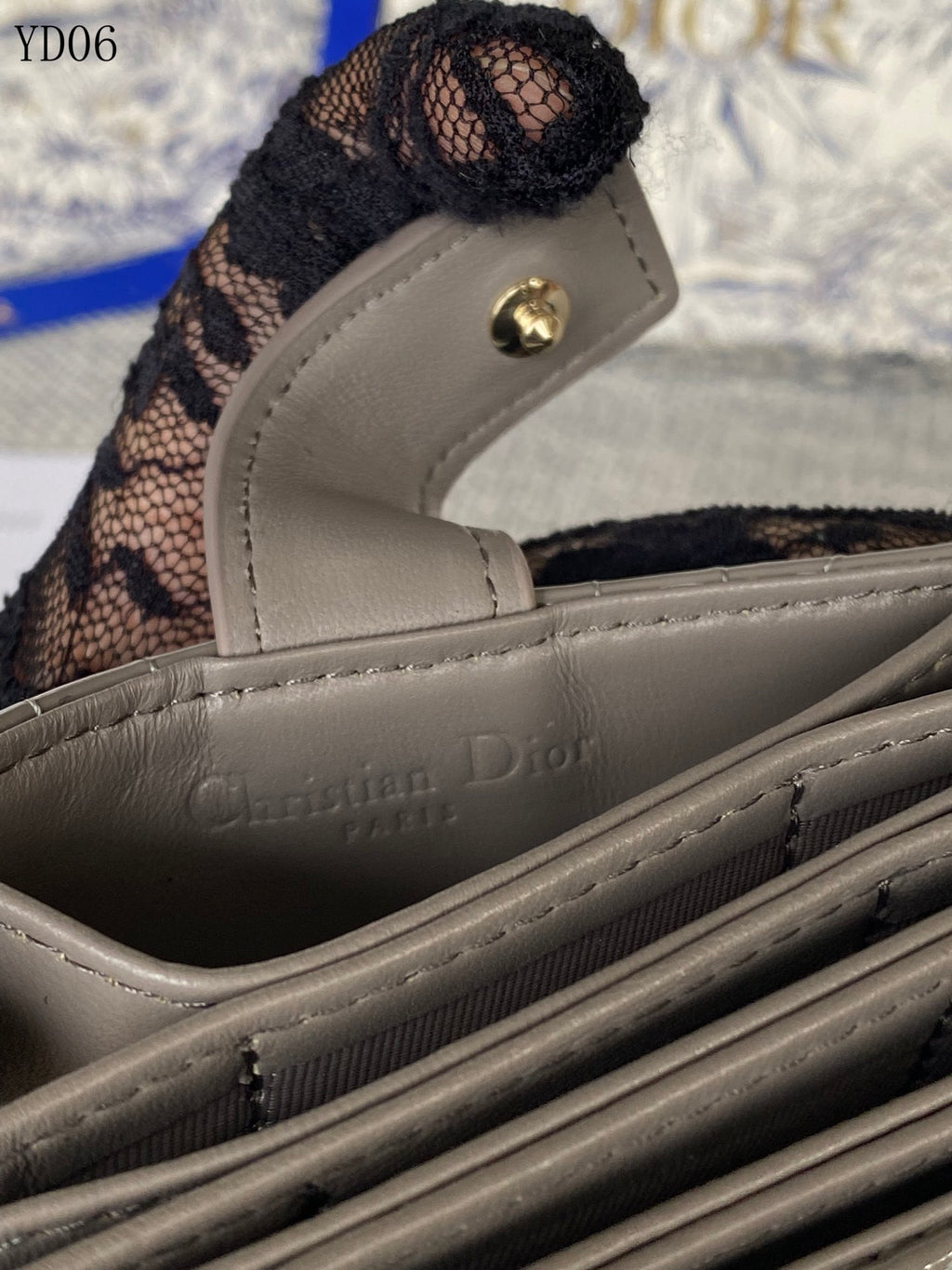 Quilted Leather Compact Wallet