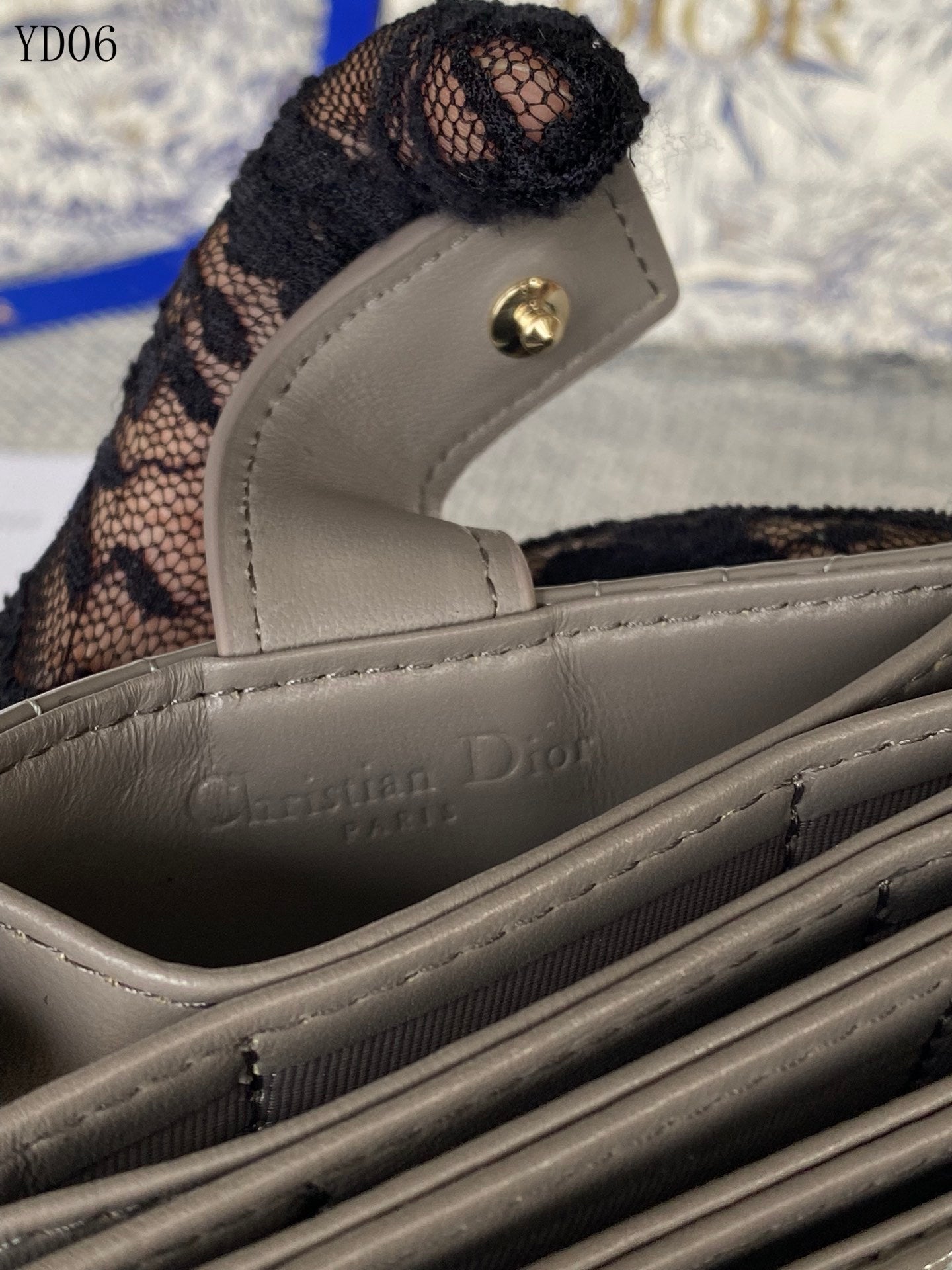 Quilted Leather Compact Wallet