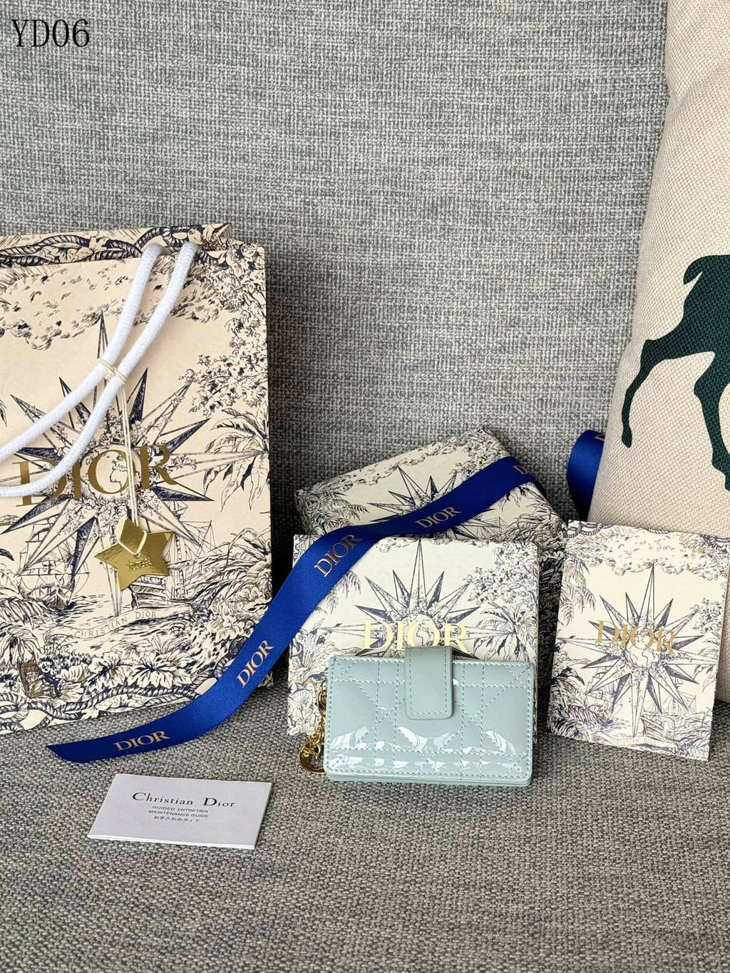 Quilted Leather Compact Wallet