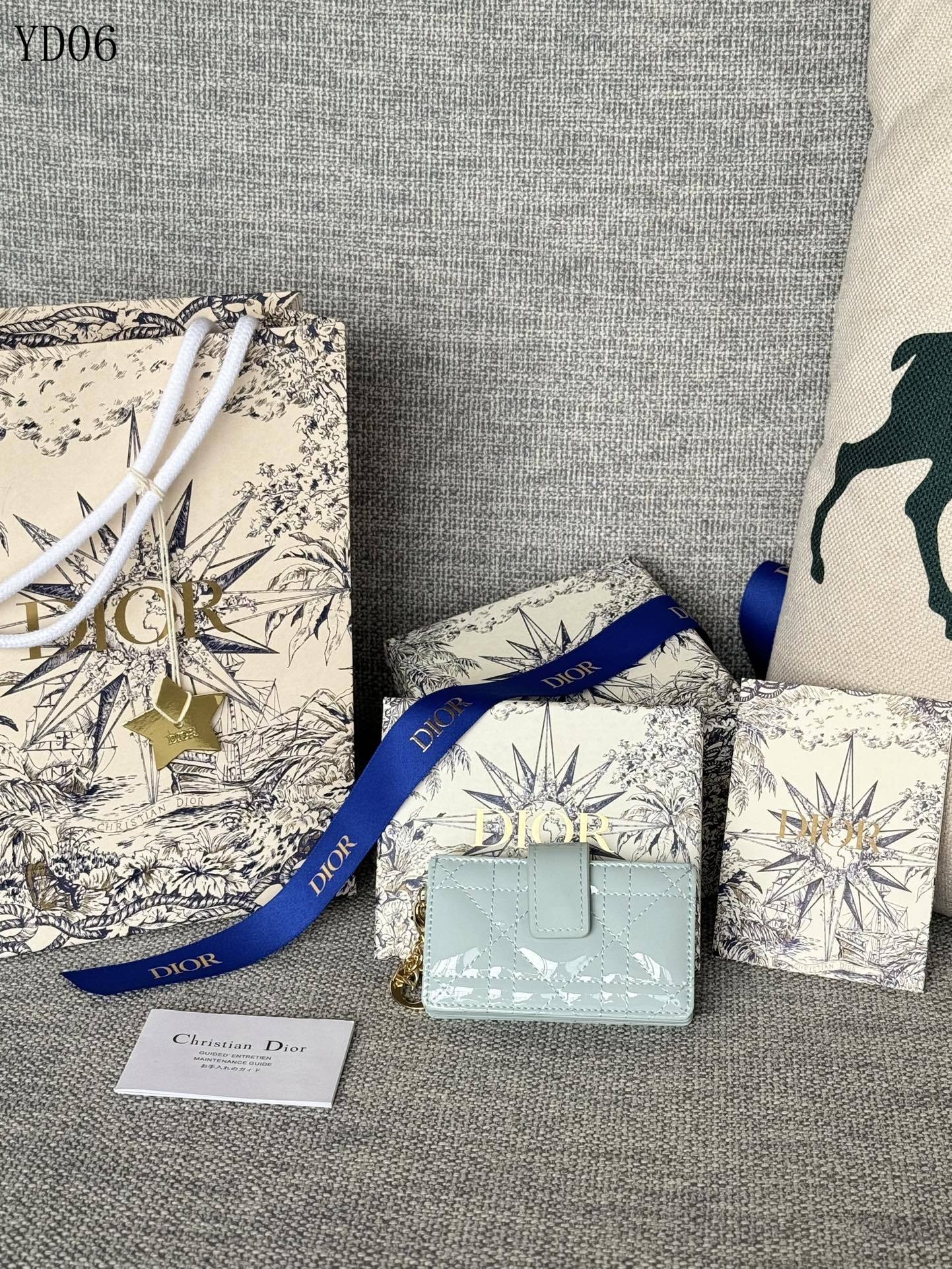 Quilted Leather Compact Wallet