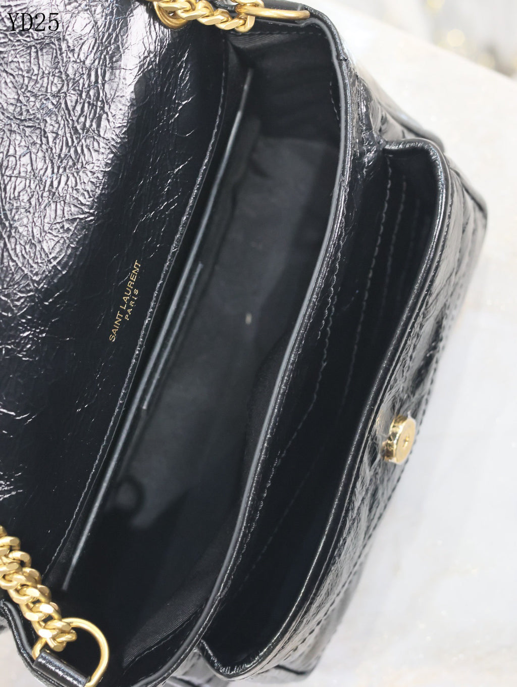 Niki Medium Patent Leather Shoulder Bag