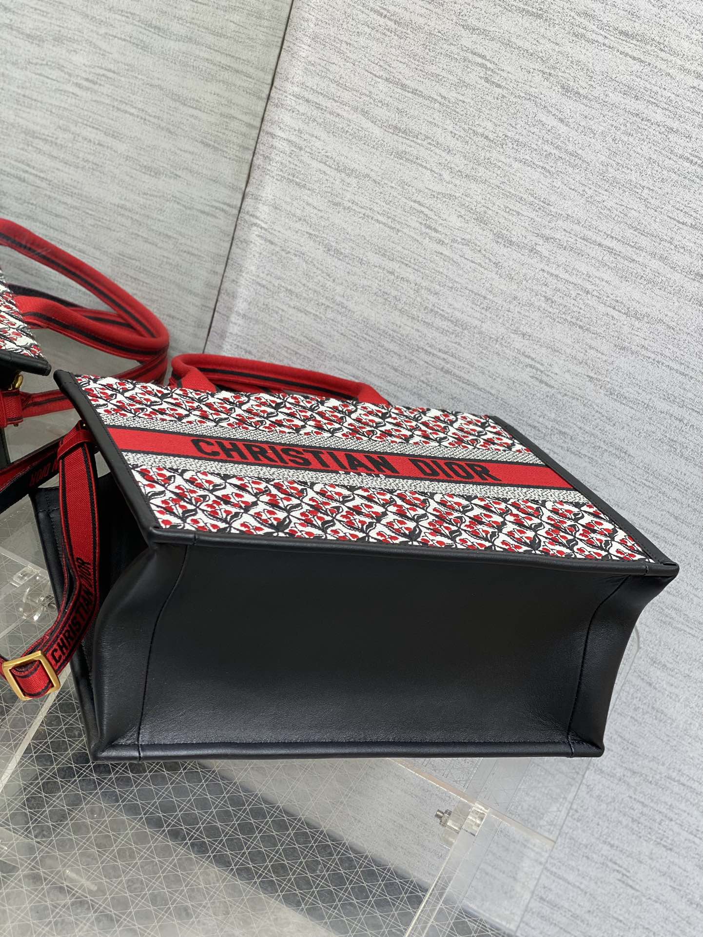 Canvas Tote Bag with Leather Trim