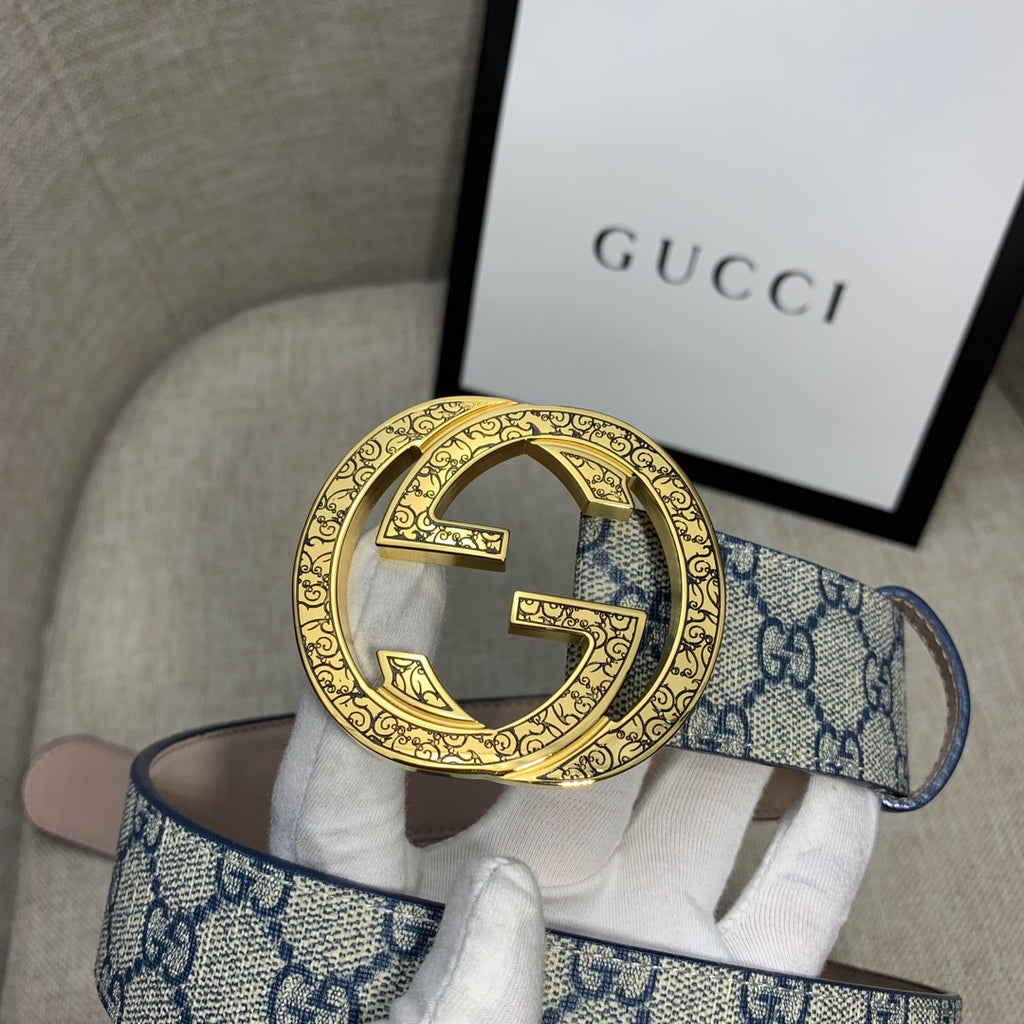 GG Supreme Canvas Belt with Gold-Tone