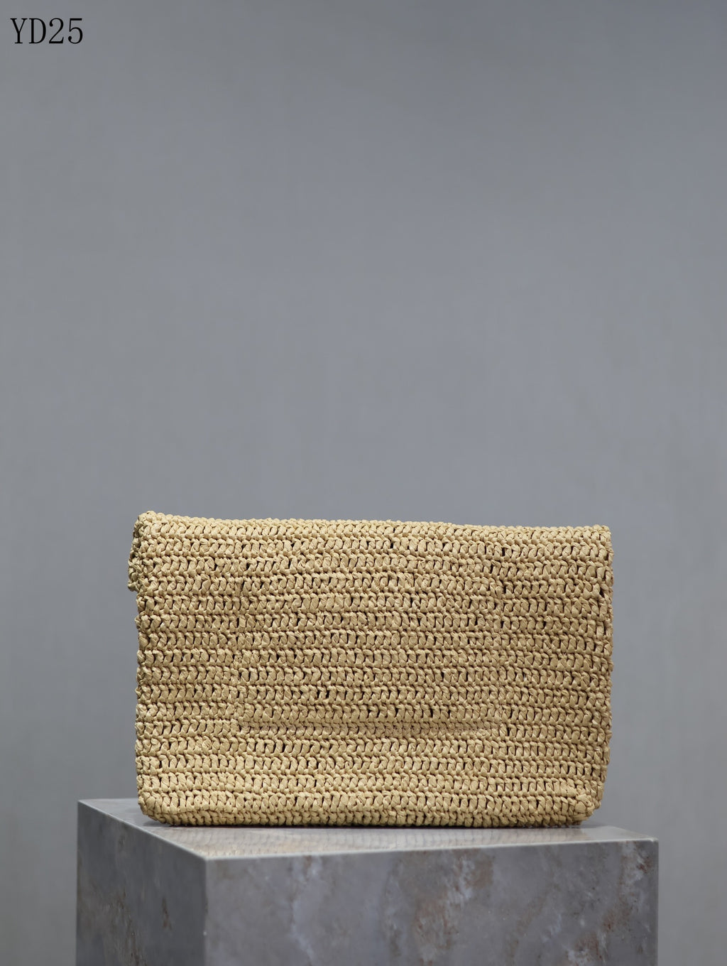 Woven Raffia Envelope Clutch Bag